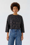 Leopard Print Soft Feel Scuba Top