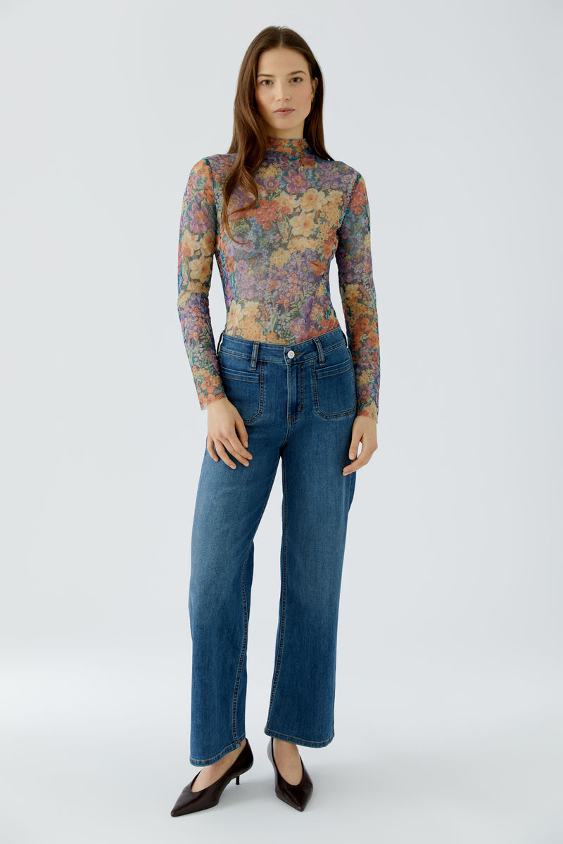 Floral Mesh Top