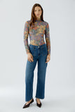 Floral Mesh Top