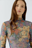 Floral Mesh Top