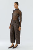 Leopard Print Mesh Top