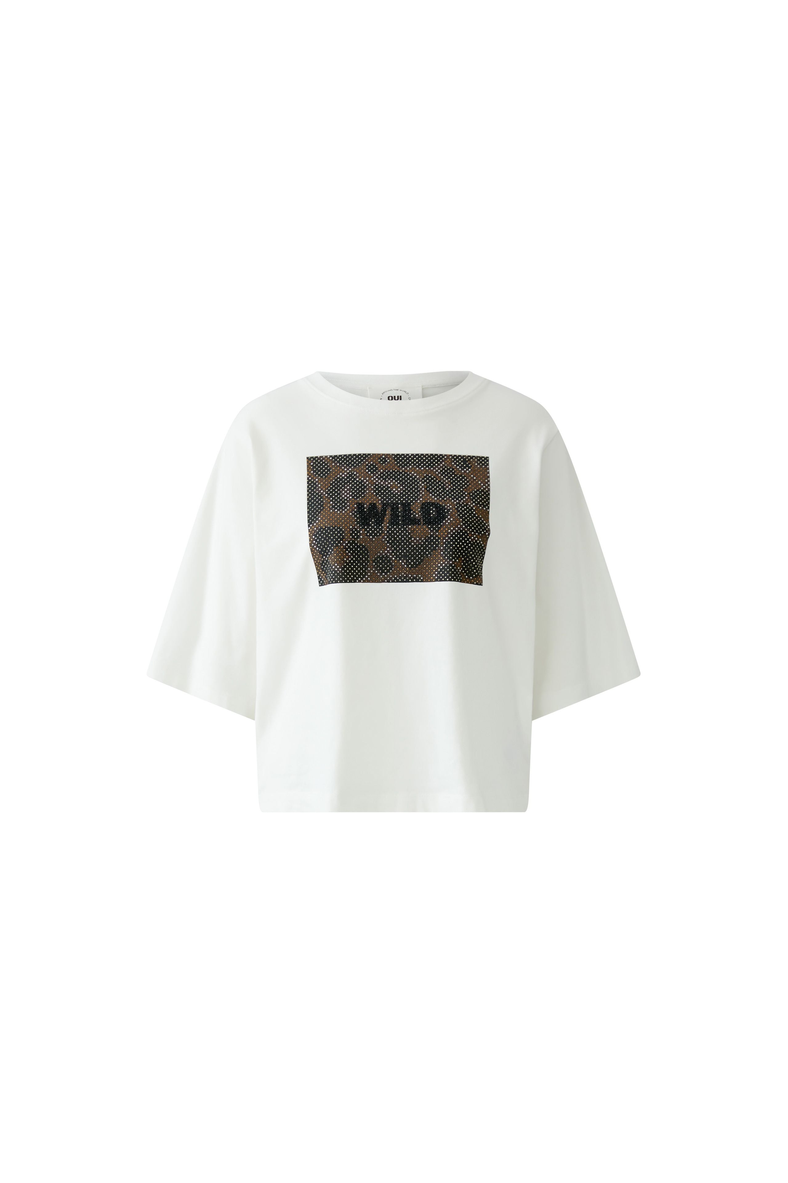 Wild Tshirt with Leopard Print Accents