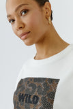 Wild Tshirt with Leopard Print Accents