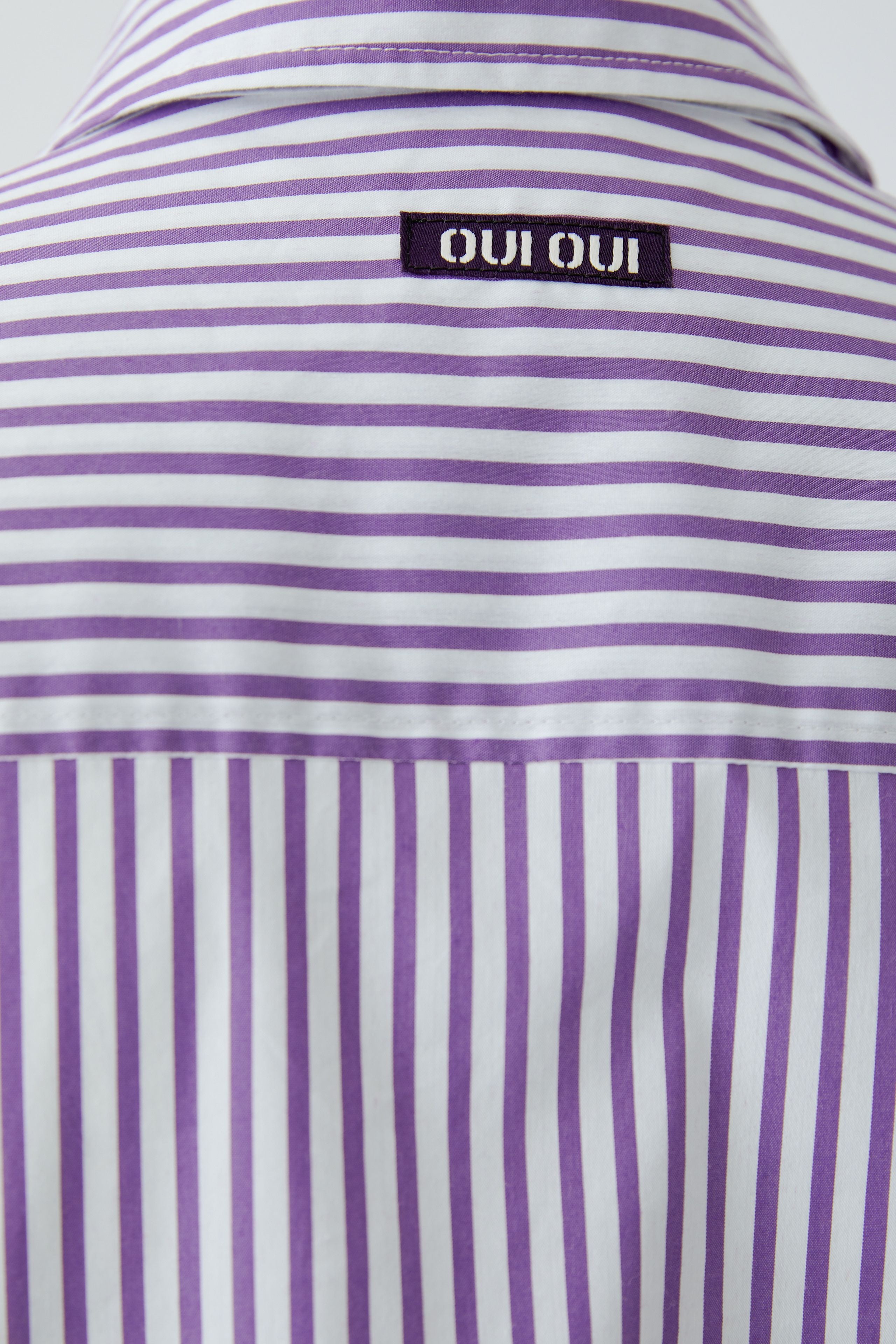 Purple and White Striped Shirt