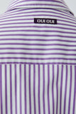 Purple and White Striped Shirt