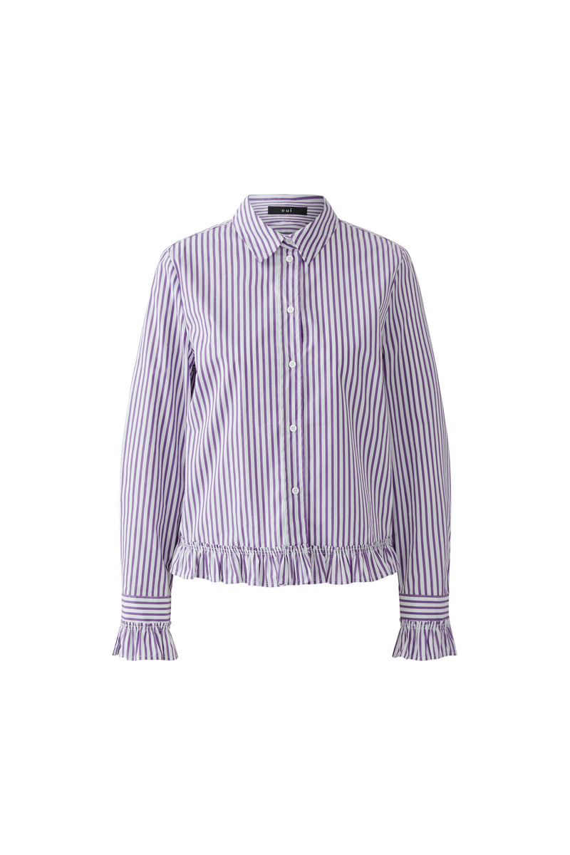 Purple and White Striped Shirt