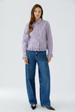 Purple and White Striped Shirt