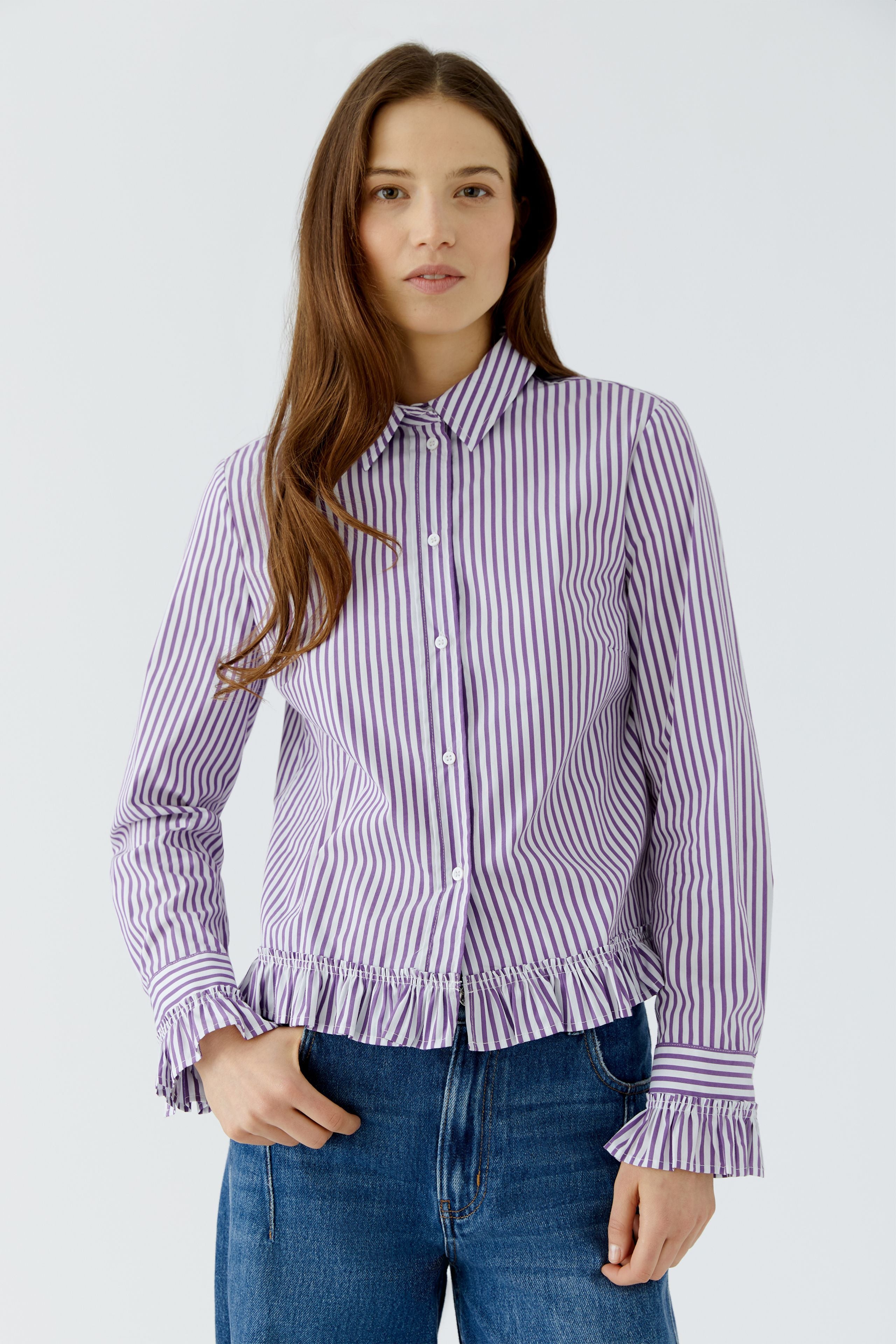 Purple and White Striped Shirt
