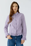 Purple and White Striped Shirt