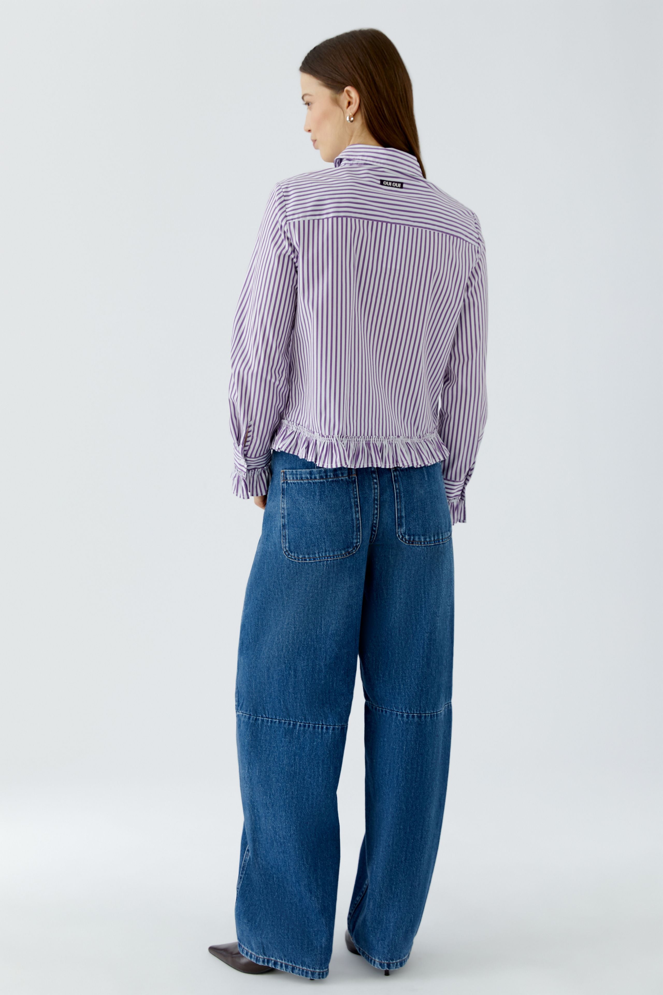 Purple and White Striped Shirt