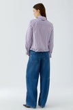 Purple and White Striped Shirt