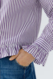 Purple and White Striped Shirt