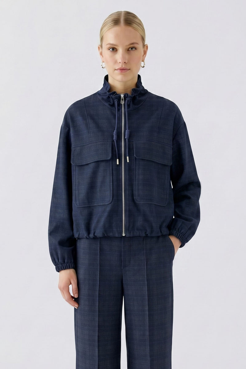 Plaid Jersey Jacket
