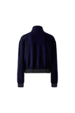 Navy Jacket with Denim Pocket