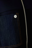 Navy Jacket with Denim Pocket