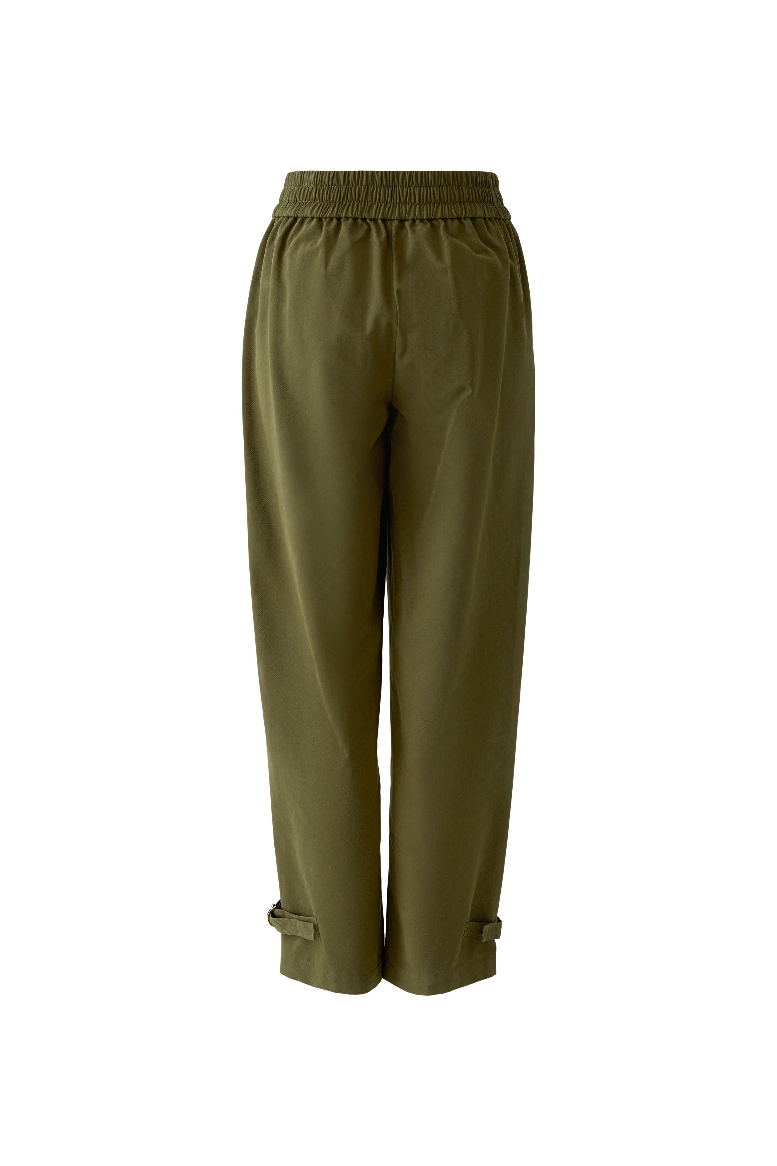 Green Trouser with Tie at Hem