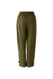 Green Trouser with Tie at Hem