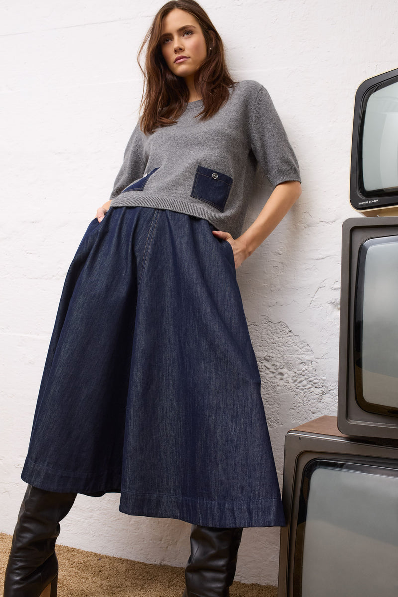 Denim Aline Skirt