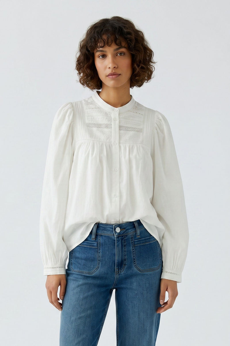 Blouse with Lace inserts