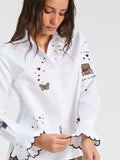 White Embroidered Shirt from Vila Gallo