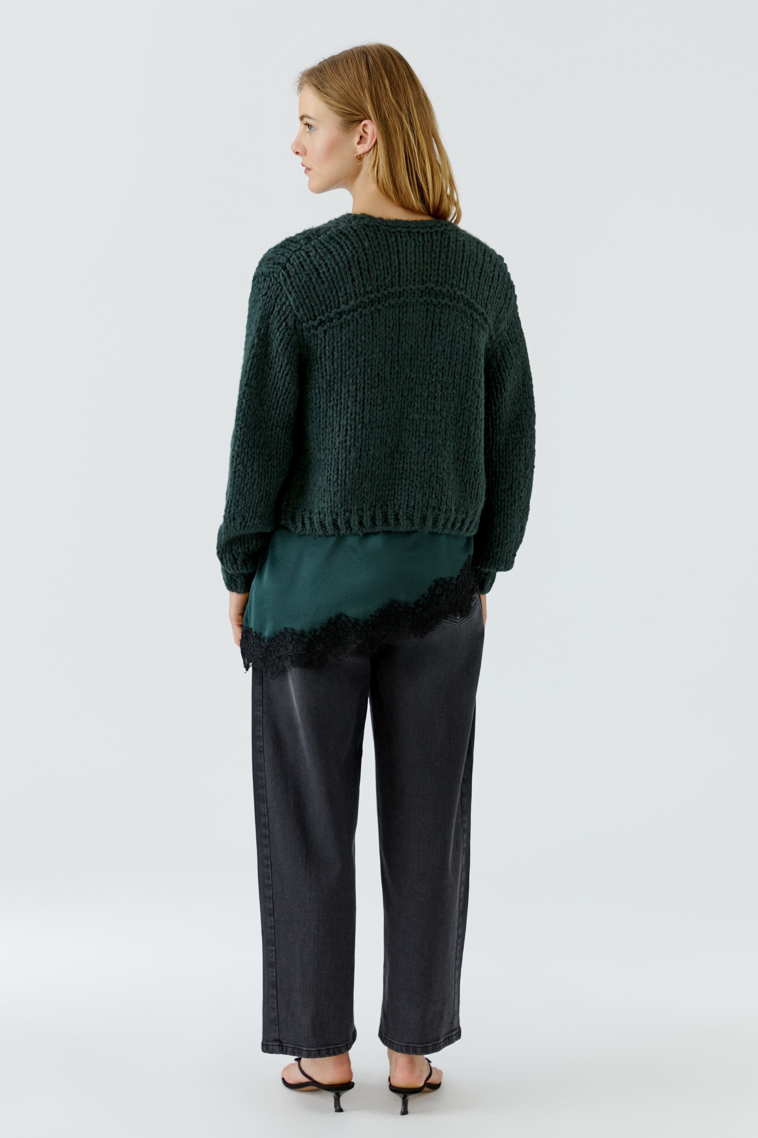 Cardigan in Forest Green