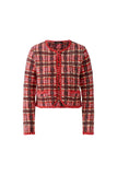 Cardigan in Cream pink burgundy