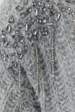 Grey Sweater with Sequin shoulders