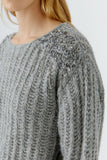 Grey Sweater with Sequin shoulders
