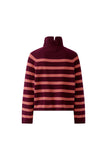 Striped sweater in Bramble Berry and Pink