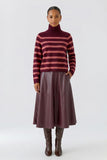 Striped sweater in Bramble Berry and Pink
