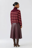 Striped sweater in Bramble Berry and Pink