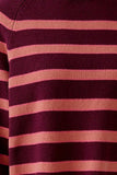 Striped sweater in Bramble Berry and Pink