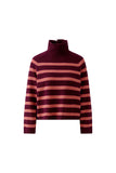 Striped sweater in Bramble Berry and Pink