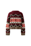 Taupe and Bramble Berry Sweater wth Pattern