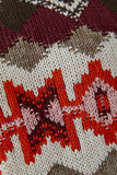 Taupe and Bramble Berry Sweater wth Pattern