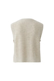 Beige Sleeveless with Gold Buttons