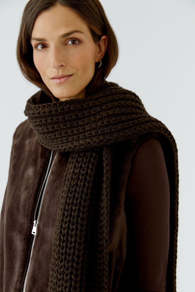 Chocolate Knit Scarf