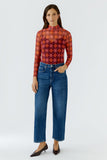 Mesh Top in Orange and Bramble Berry