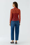 Mesh Top in Orange and Bramble Berry