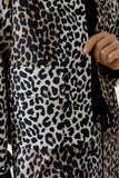 Scuba blouson jacket in all-over Leo print