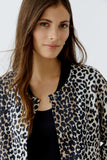 Scuba blouson jacket in all-over Leo print