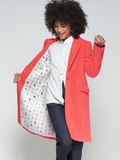 Orange and Pink Diagonal Striped Coat