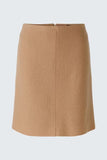 Boiled wool mini skirt in camel
