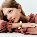 Vanessa Baroni Gold& Pearl Bracelet