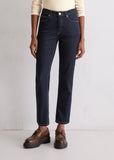 Dark Denim Marc O Polo Cropped Straight Leg Jeans