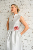Victoria Dress in Silver