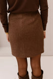 Brown skirt with Sequin Flowers