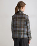 Yerse Check Pussy Bow Blouse