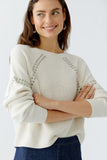 Pullover with Piaced Metal Rivets