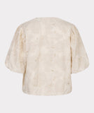 Beige Brocade Top